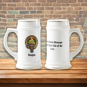 Chope À Bière Clan Douglas Crest sur Tartan