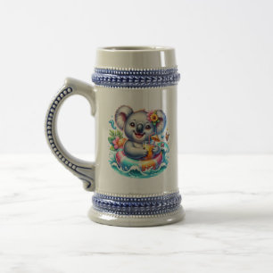 Chope À Bière Clipart de sublimation de koala d'été