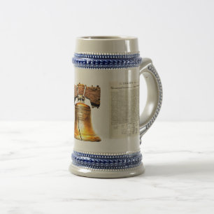 Chope À Bière Cloche de la Liberté de la Déclaration d'indépenda