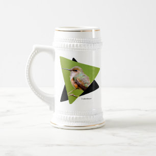 Chope À Bière Colibri roux mignon dans la Californie Lilac