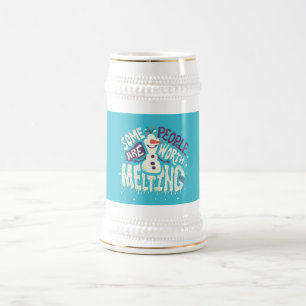 Chope À Bière Conception de bonhomme de neige 