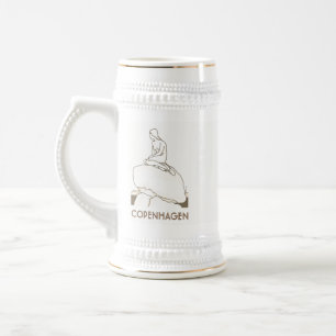 Chope À Bière Copenhague Esquisse Élégant Danemark