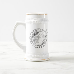 Chope À Bière Corbeau Odin Viking Mythologie runes runique