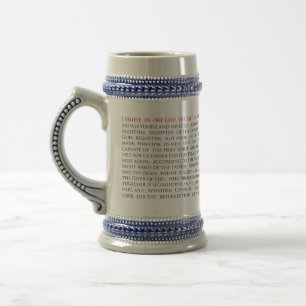 Chope À Bière Credo chrétien orthodoxe Nicene 22oz Stein