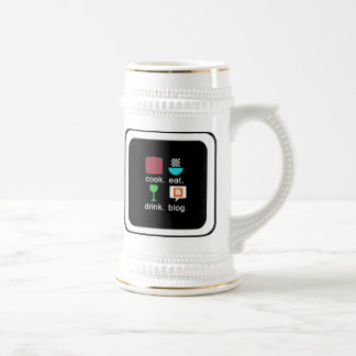 Chope À Bière "Cuisinez. Manger. Bois ! Blog." Stein