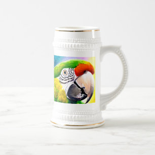 Chope À Bière Cute AI Généré Perrots Gros Plan