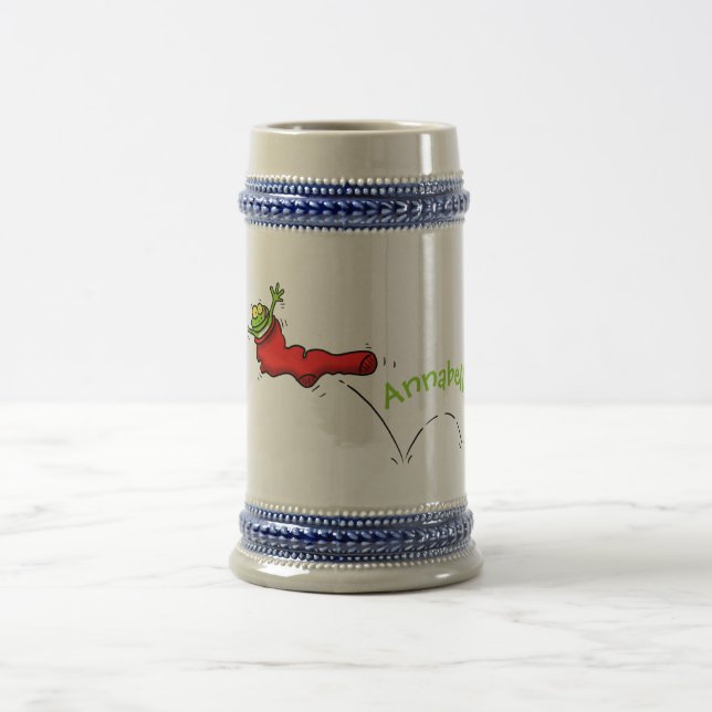 Chope À Bière Cute grenouille dans une chaussette rouge saut de  (Centre)
