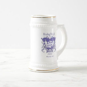 Chope À Bière Demoiselle d'honneur Stein Mariage Vintage Lions
