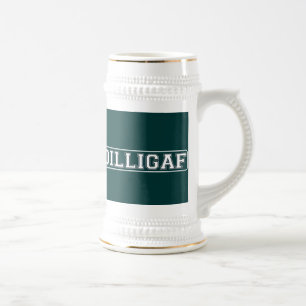 Chope À Bière DILLIGAF - Drôle, grossier "fais je regarde comme