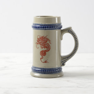Chope À Bière Dragon rouge Stein