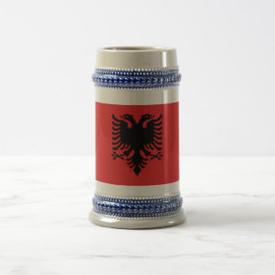 Chope À Bière Drapeau albanais patriotique
