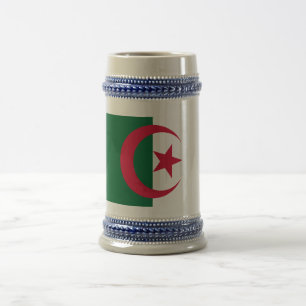 Chope À Bière Drapeau algérien patriotique