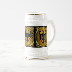 Chope À Bière drapeau allemand, aigle noir, aigle double impéri