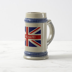 Chope À Bière Drapeau anglais Union Jack classique bière stein m