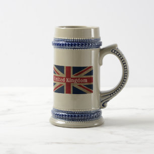 Chope À Bière Drapeau britannique en détresse