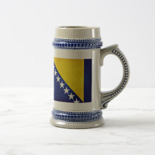 Chope À Bière Drapeau de Bosnie