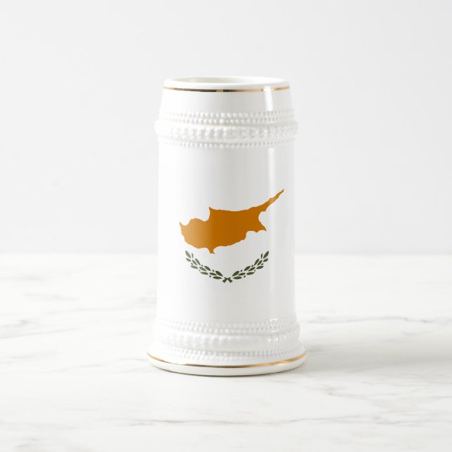 Chope À Bière Drapeau de Chypre (Centre)