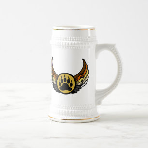 Chope À Bière Drapeau de fierté de Gay Bear Angel Wing Bear Paw