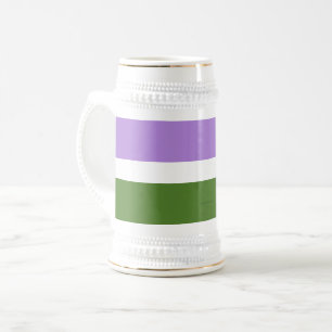 Chope À Bière Drapeau de fierté genderqueer de SlipperyJoe lavan