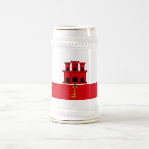 Chope À Bière Drapeau de Gibraltar