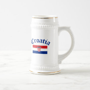 Chope À Bière Drapeau de la Croatie