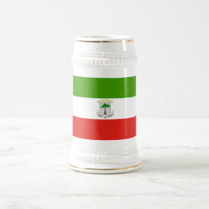 Chope À Bière Drapeau de la Guinée équatoriale