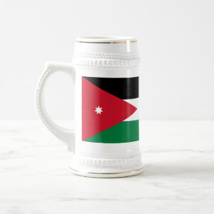Chope À Bière Drapeau de la Jordanie