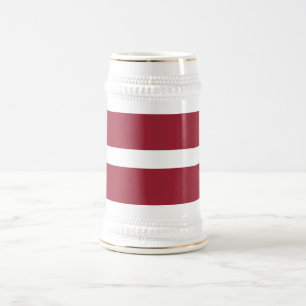 Chope À Bière Drapeau de la Lettonie