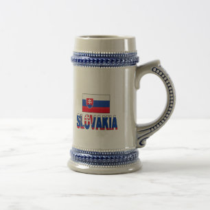 Chope À Bière Drapeau de la Slovaquie