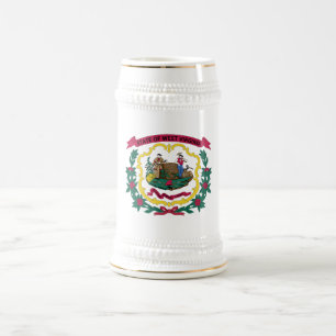 Chope À Bière Drapeau de l'État de Virginie-Occidentale