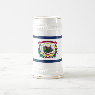 Chope À Bière Drapeau de l'État de Virginie-Occidentale