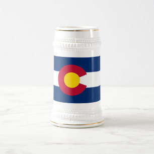 Chope À Bière Drapeau de l'État du Colorado