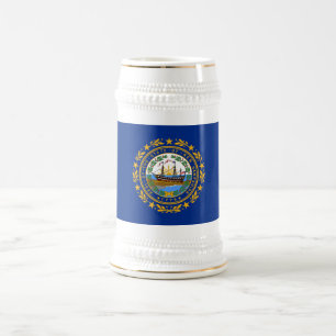 Chope À Bière Drapeau de l'État du New Hampshire
