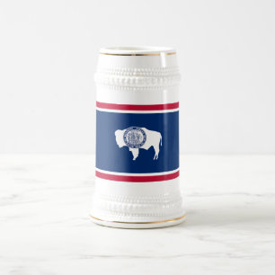 Chope À Bière Drapeau de l'État du Wyoming