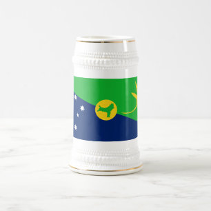 Chope À Bière Drapeau de l'île Christmas