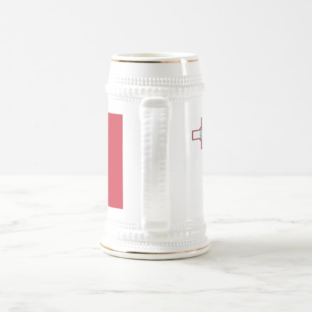 Chope À Bière Drapeau de Malte (Poignée)