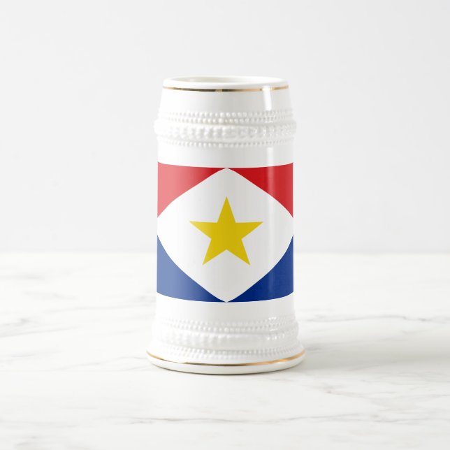 Chope À Bière Drapeau de Saba (Centre)