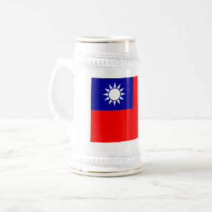 Chope À Bière Drapeau de Taïwan : République de Chine, Taipei ch