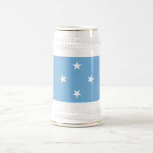 Chope À Bière Drapeau des États fédérés de Micronésie