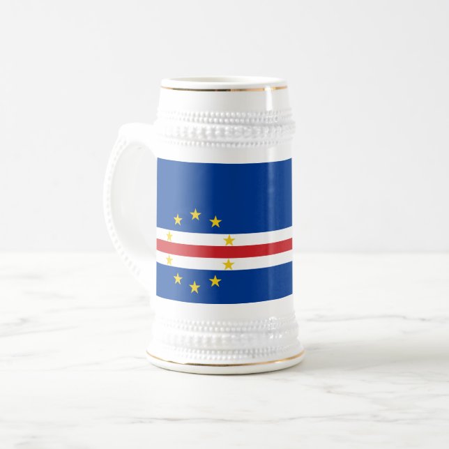 Chope À Bière Drapeau du Cap-Vert (Devant gauche)