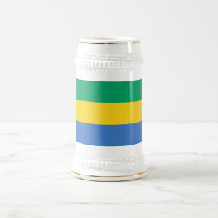 Chope À Bière Drapeau du Gabon