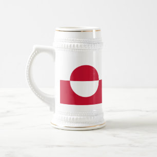 Chope À Bière Drapeau du Groenland