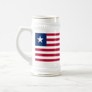 Chope À Bière Drapeau du Liberia