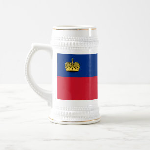 Chope À Bière Drapeau du Liechtenstein