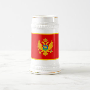 Chope À Bière Drapeau du Monténégro