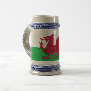 Chope À Bière Drapeau gallois & Pays de Galles, patriote cymru /