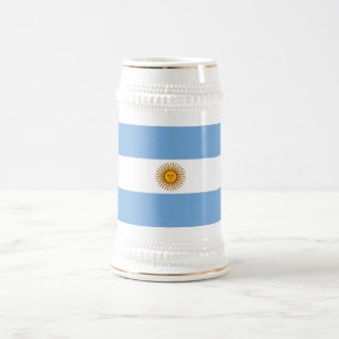 Chope À Bière Drapeau Patriotique Argentin