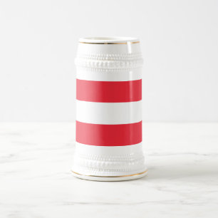 Chope À Bière Drapeau patriotique autrichien