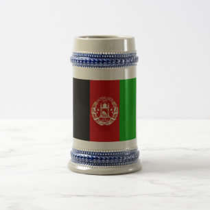 Chope À Bière Drapeau patriotique de l'Afghanistan