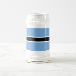 Chope À Bière Drapeau patriotique du Botswana